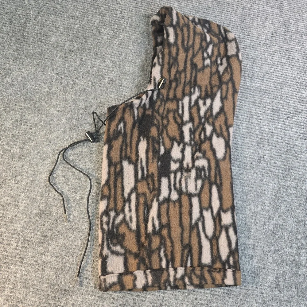 Vintage Arctic Fleece Menra Mills Camo Hunting Hood Neck Gaiter USA Made